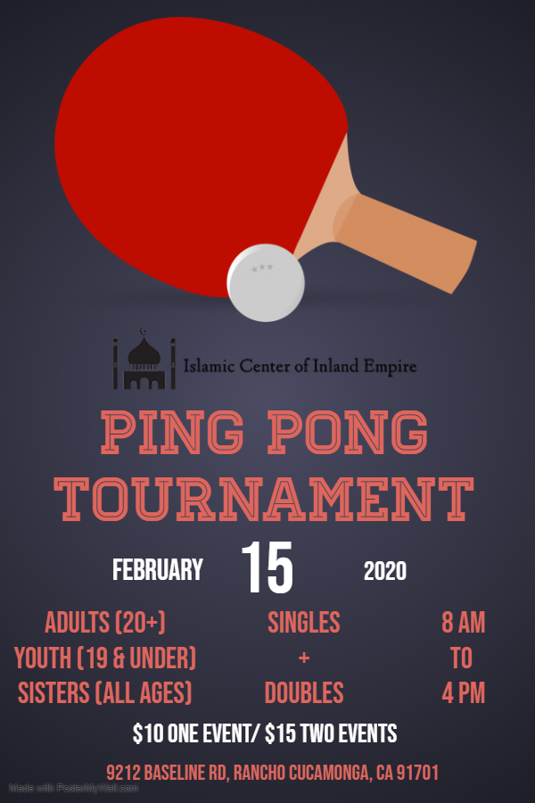ICIE Ping Pong Tournament – Islamic Center of Inland Empire